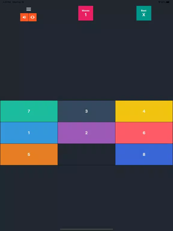Tangkapan layar Puzzle 123456 iPad 