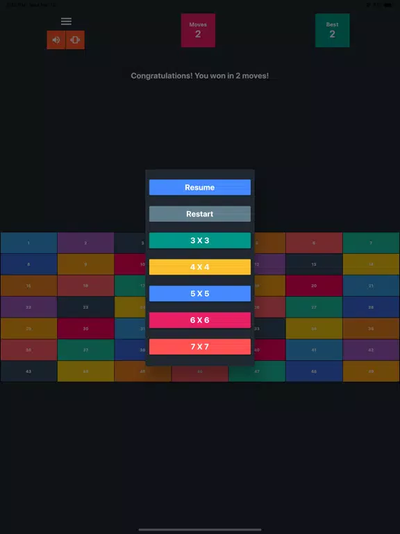 Tangkapan layar Puzzle 123456 iPad 