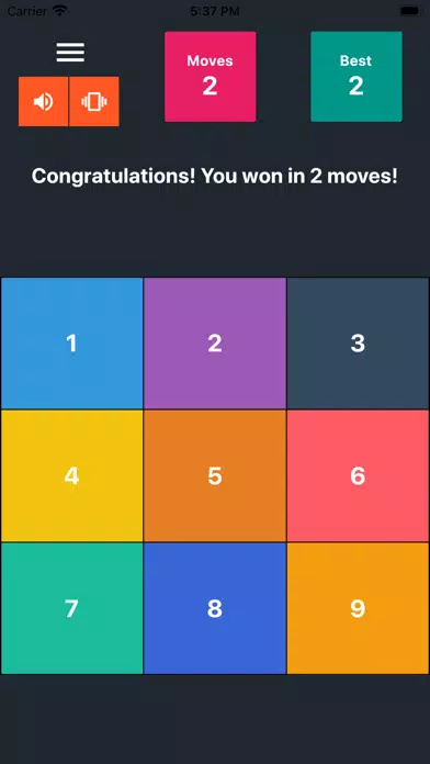 Tangkapan layar Puzzle 123456