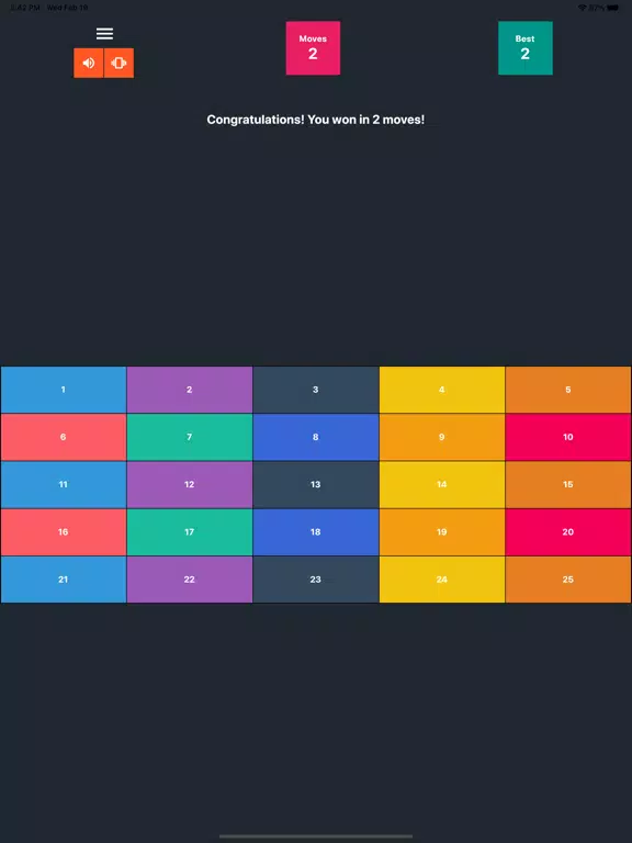 Tangkapan layar Puzzle 123456