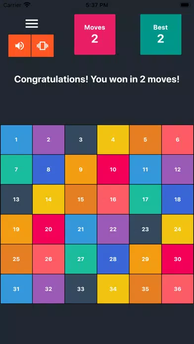 Tangkapan layar Puzzle 123456