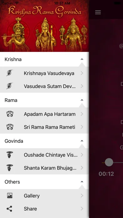 Tangkapan layar Krishna Rama Govinda