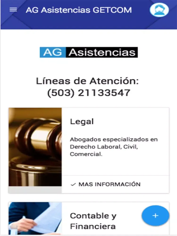 Zrzuty ekranu ASISTENCIAS GETCOM iPad 