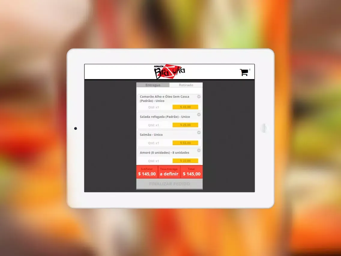Tangkapan layar Armazém Brazuka iPad 