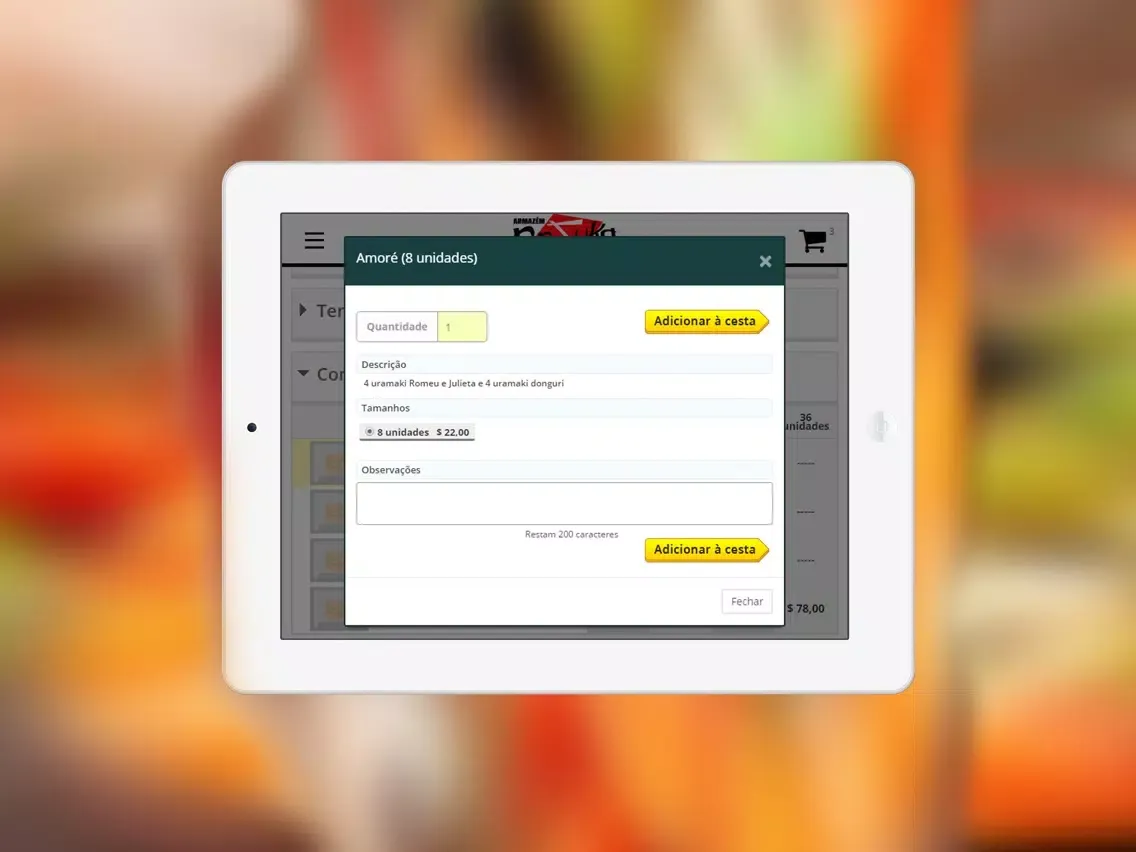 Tangkapan layar Armazém Brazuka iPad 