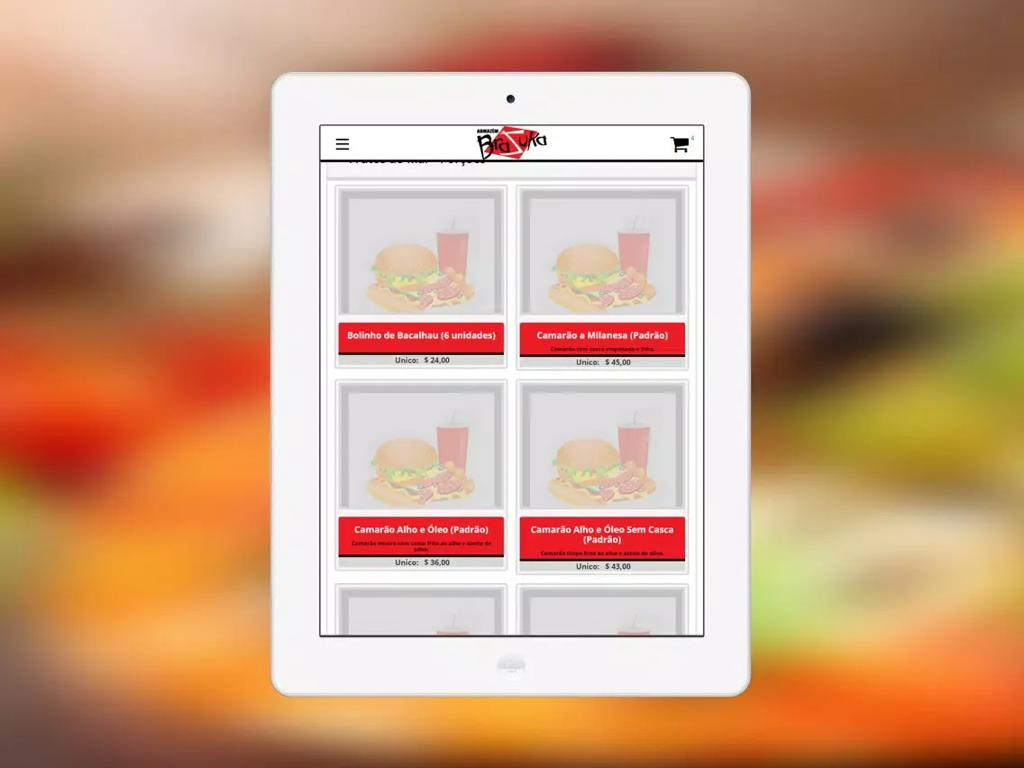 Tangkapan layar Armazém Brazuka iPad 