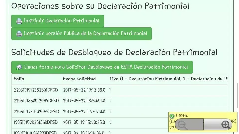 Sidp Coahuila - Declaranet Screenshots