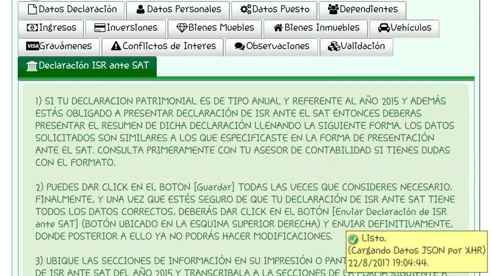 Sidp Coahuila - Declaranet Screenshots
