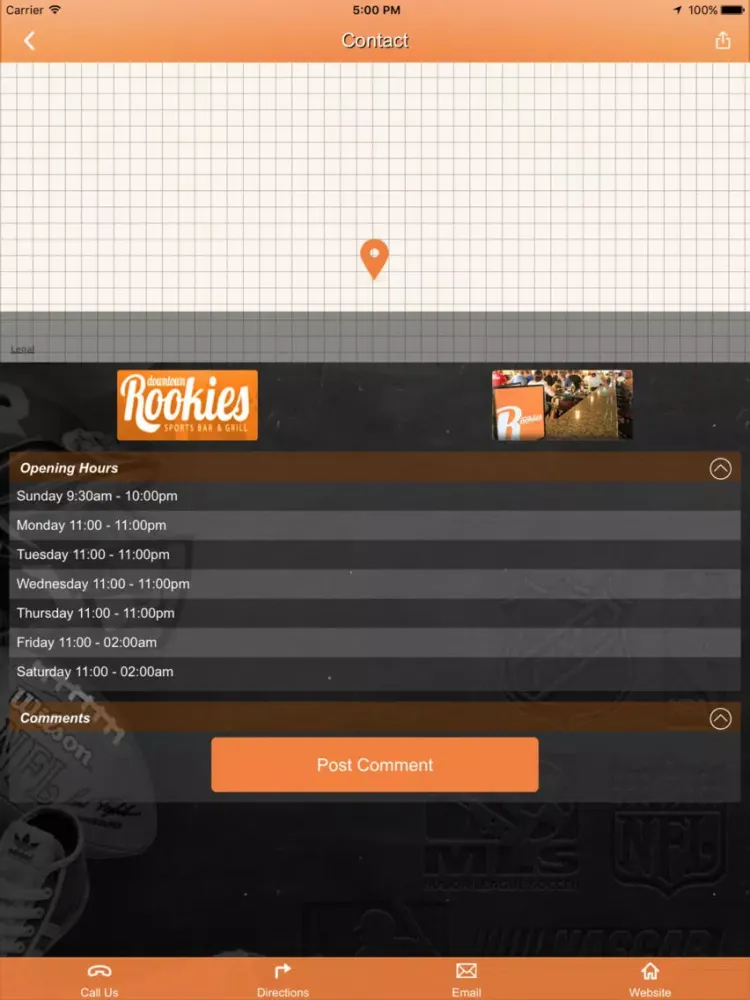 Rookies Sports Bar & Grill iPad  स्क्रीनशॉट