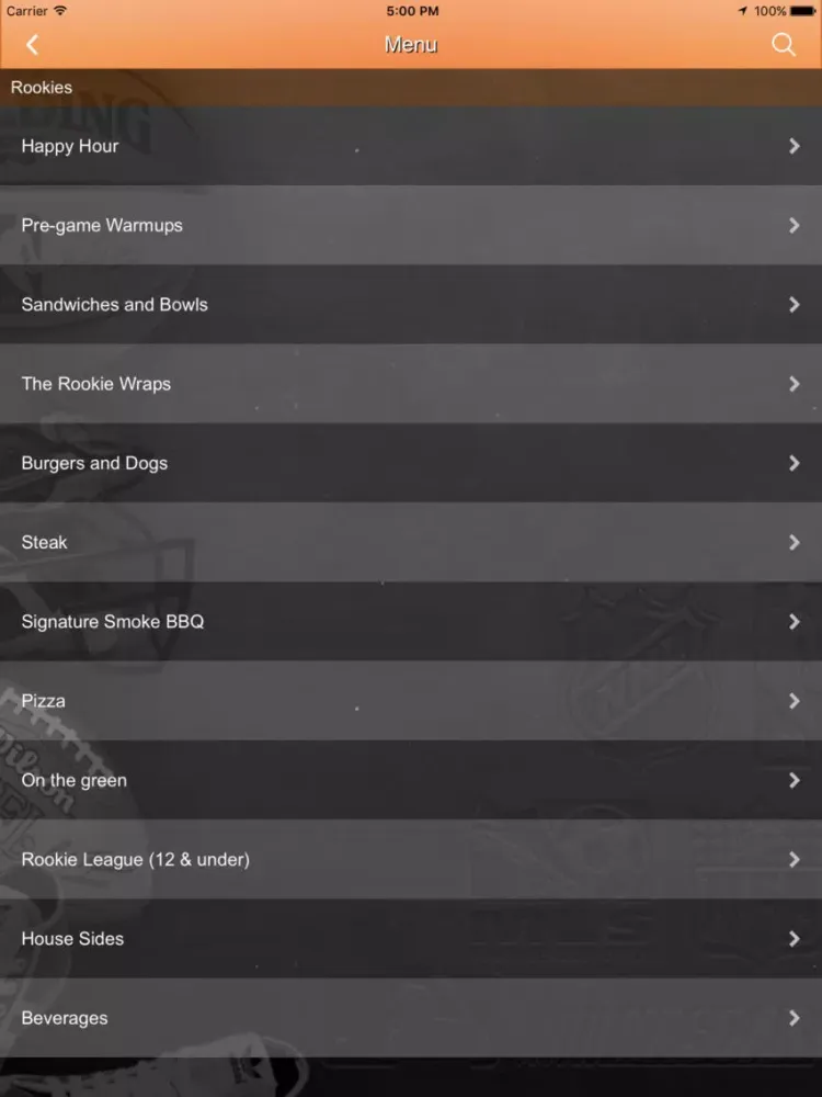 Rookies Sports Bar & Grill iPad  स्क्रीनशॉट