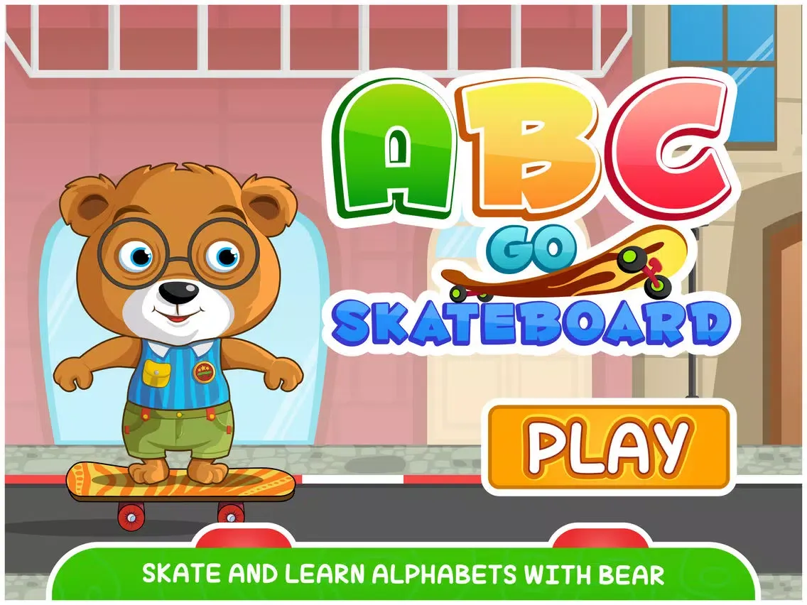 Captures d'écran de ABC Go Skateboard with Bear Free - Alphabets learning game for preschoolers and kids iPad 