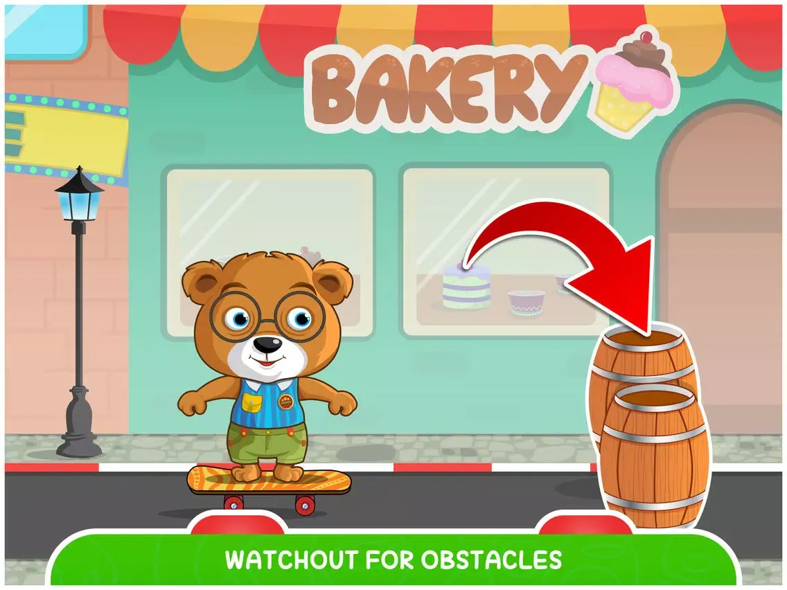 Captures d'écran de ABC Go Skateboard with Bear Free - Alphabets learning game for preschoolers and kids iPad 