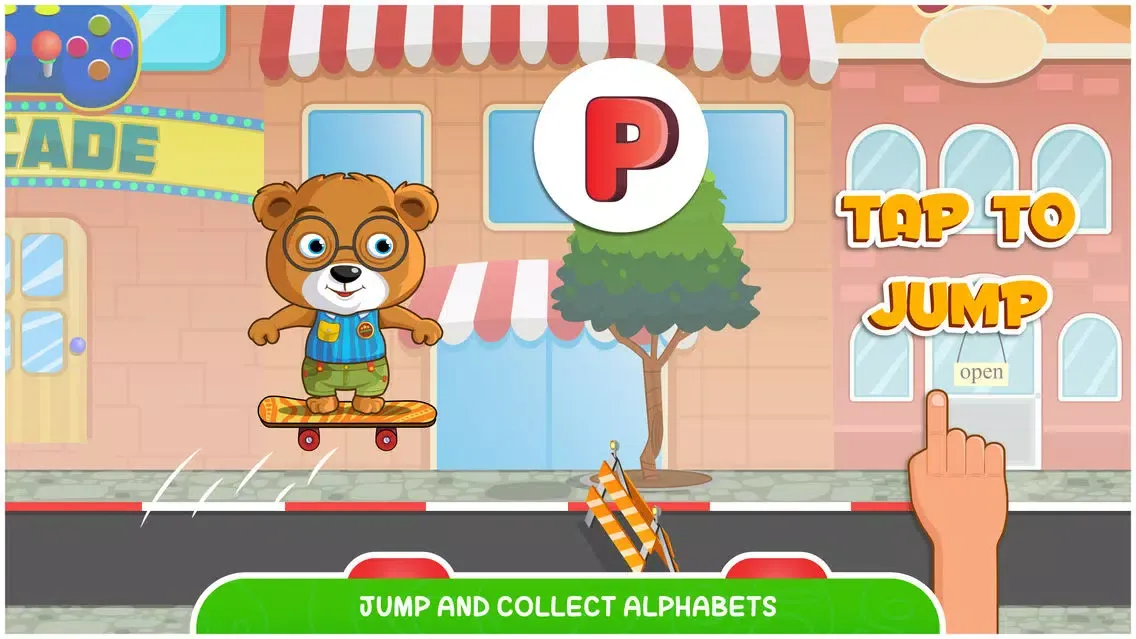 Captures d'écran de ABC Go Skateboard with Bear Free - Alphabets learning game for preschoolers and kids
