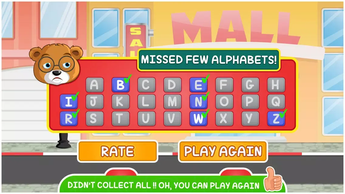Captures d'écran de ABC Go Skateboard with Bear Free - Alphabets learning game for preschoolers and kids