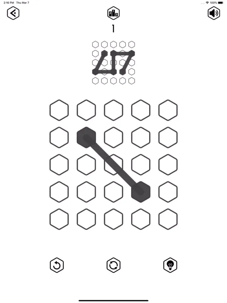 ภาพหน้าจอของ Hexagon Line iPad 