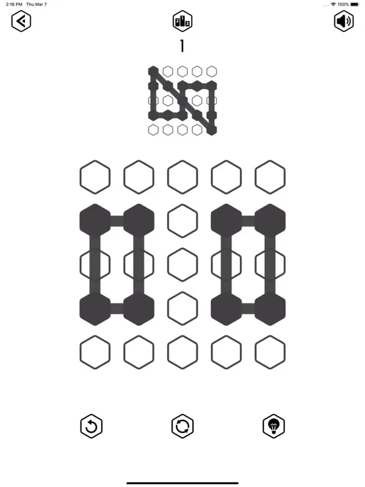 ภาพหน้าจอของ Hexagon Line iPad 