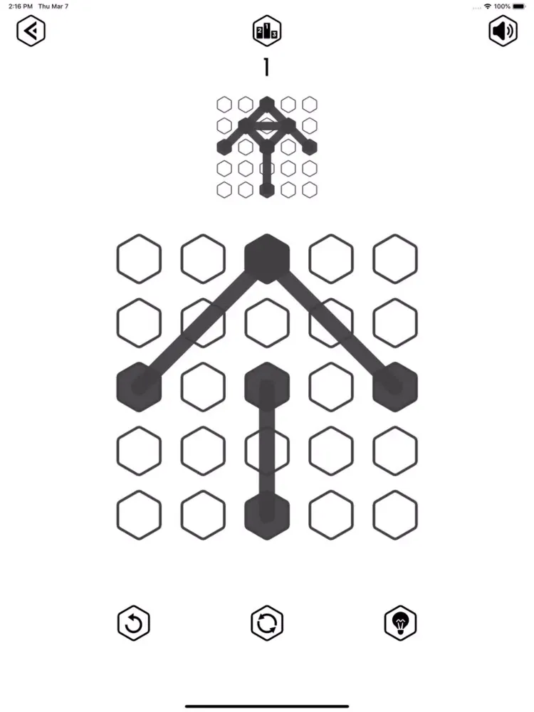 ภาพหน้าจอของ Hexagon Line iPad 