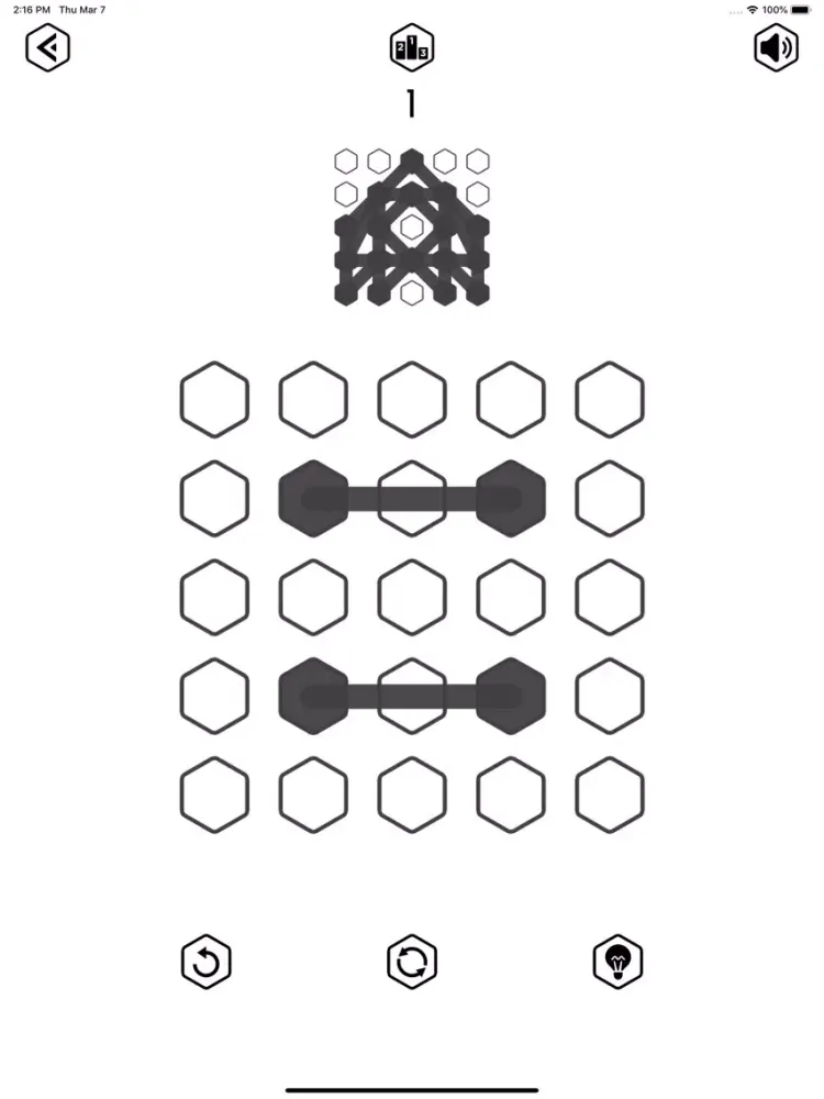 ภาพหน้าจอของ Hexagon Line iPad 