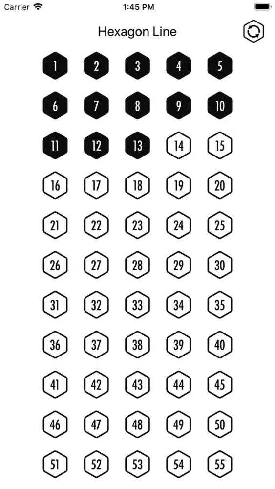 ภาพหน้าจอของ Hexagon Line