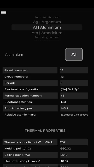 Captures d'écran de Chemist Calc