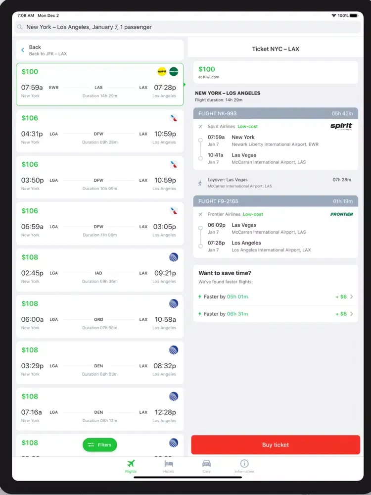 Capturas de tela do Cheap Flights Tickets Find iPad 