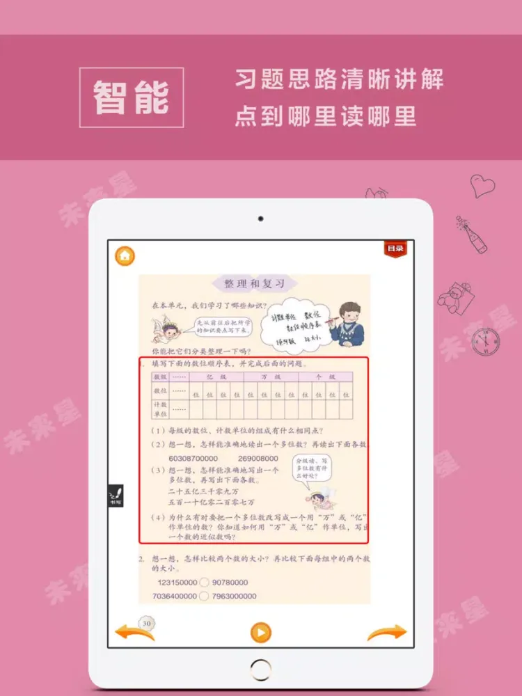 未来星学习机—小学数学四年级上册人教版 iPad 应用截图