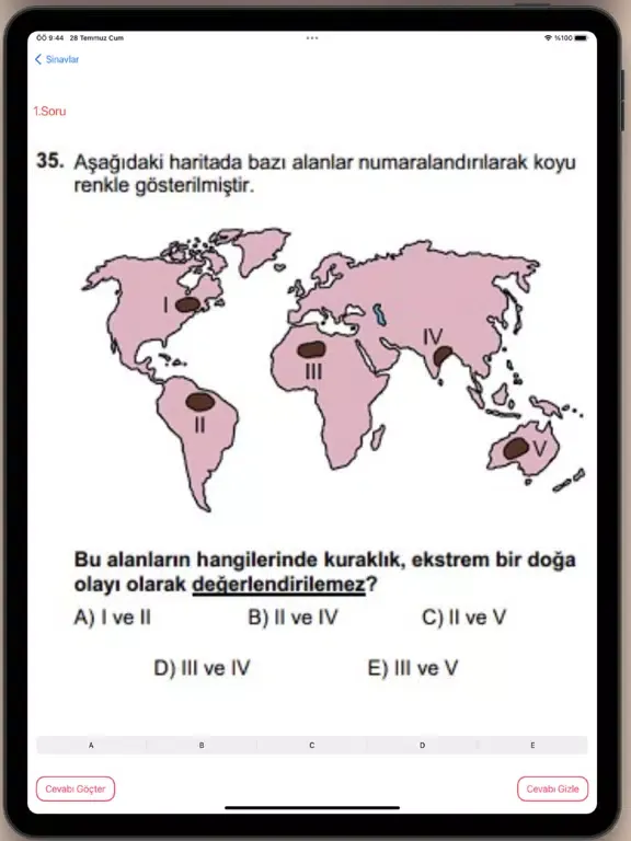 Tangkapan layar YKS-KPSS Çıkmış Sorular iPad 