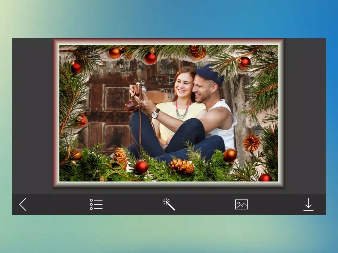 Tangkapan skrin Holly Jolly Christmas Hd Frames - Frame Booth iPad 