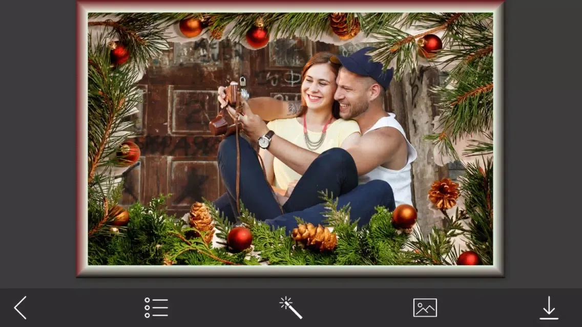 Tangkapan skrin Holly Jolly Christmas Hd Frames - Frame Booth