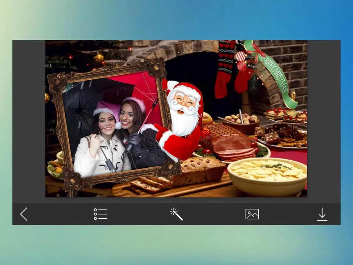 Xmas Jingle bell HD Frame - Free InstaFrame Editor iPad  Screenshots