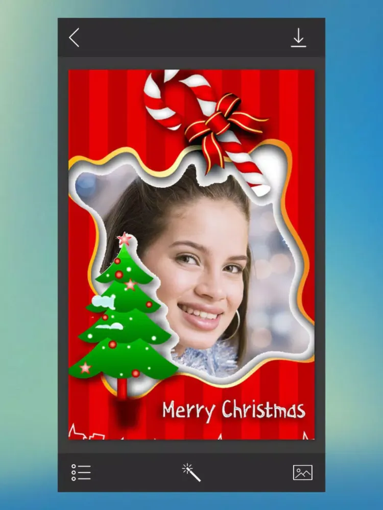 Xmas Tree Photo Frame - Make Profile pic iPad  স্ক্রিনশট