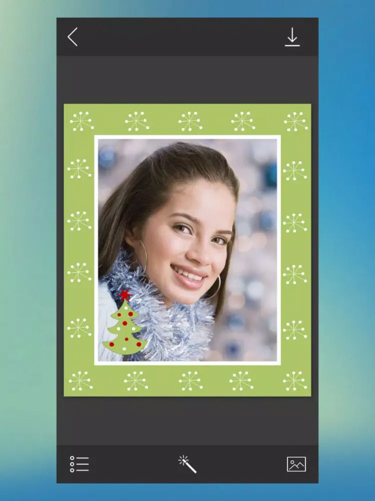 Xmas Tree Photo Frame - Make Profile pic iPad  স্ক্রিনশট