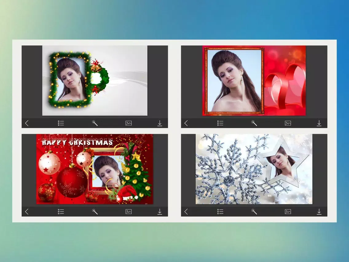 Christmas 2017 Photo Frames - Fx editor iPad  Screenshots