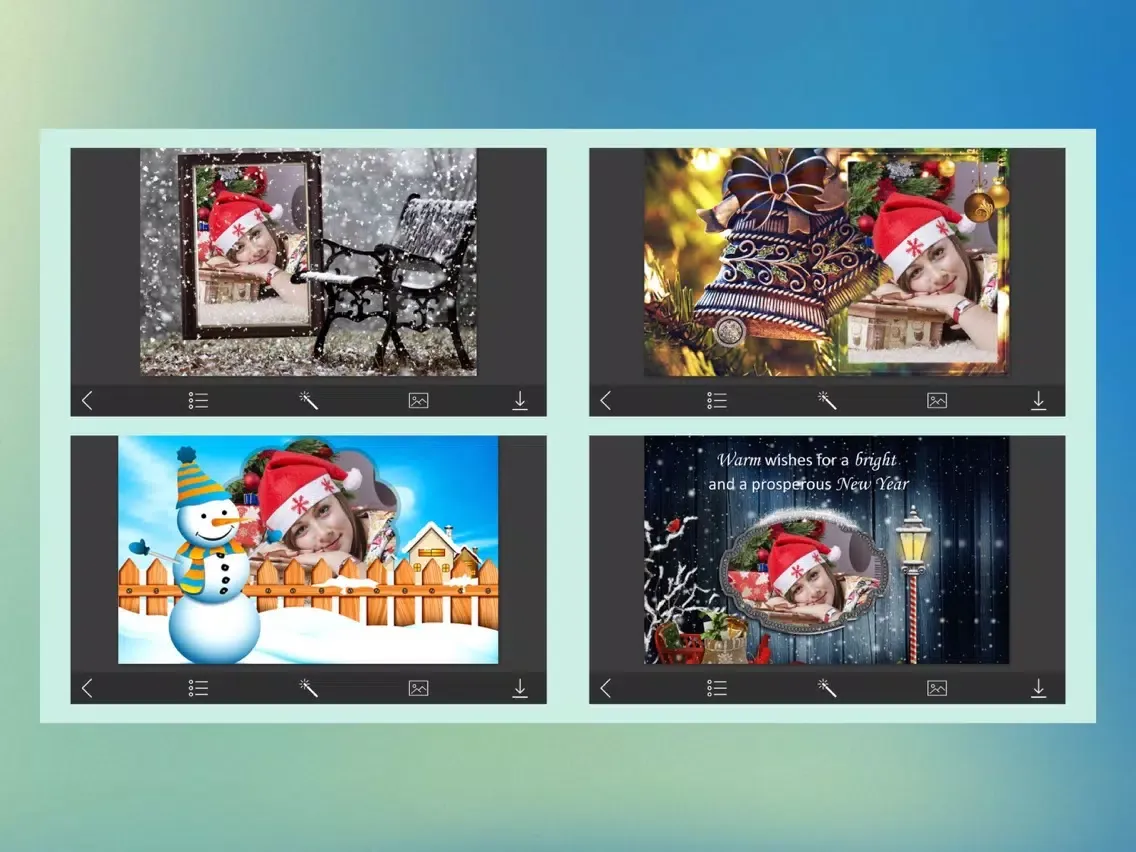 Christmas 2017 Photo Frames - Fx editor iPad  Screenshots