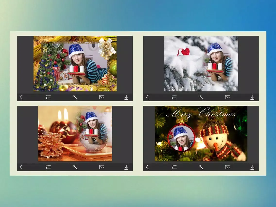 Christmas 2017 Photo Frames - Fx editor iPad  Screenshots
