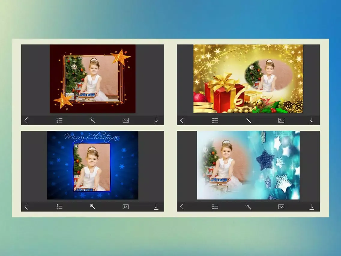 Christmas 2017 Photo Frames - Fx editor iPad  Screenshots