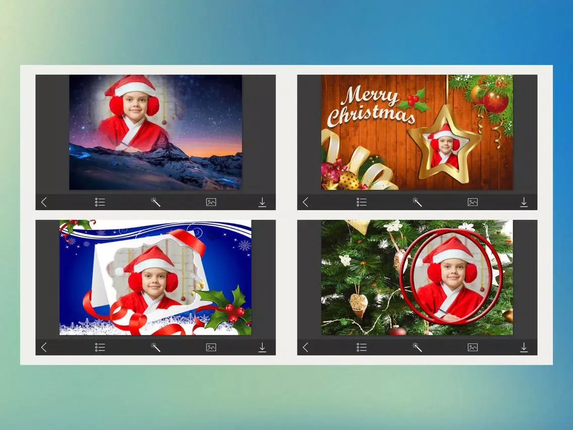Xmas HD Photo Frame & Pic Editor for YourMoments iPad 应用截图