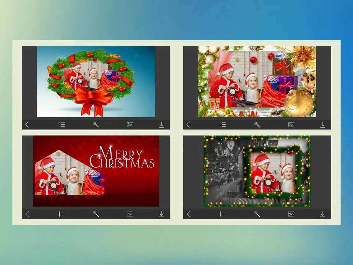 Xmas HD Photo Frame & Pic Editor for YourMoments iPad 应用截图
