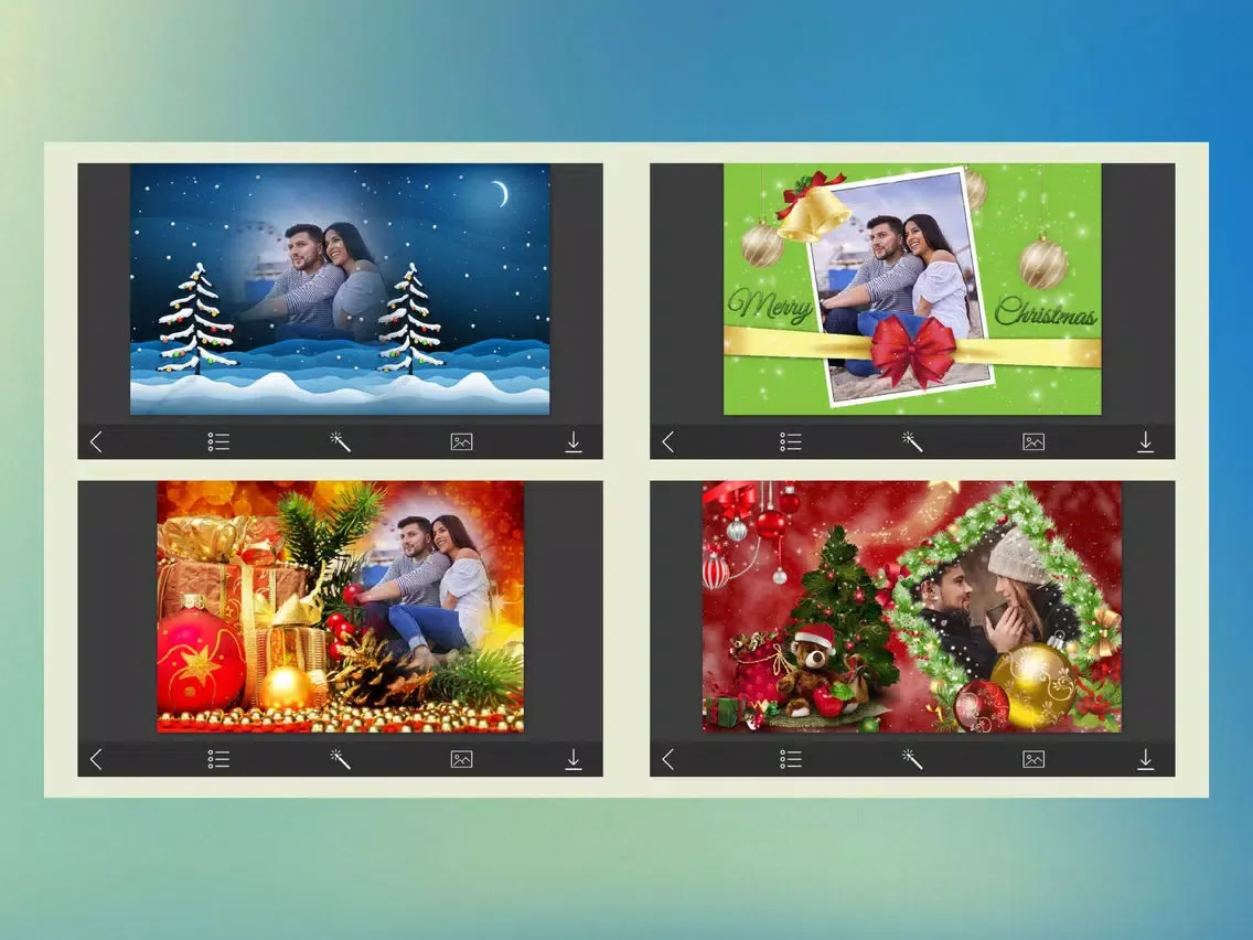 Capturas de tela do Christmas Picture Frames - Creative Design App iPad 
