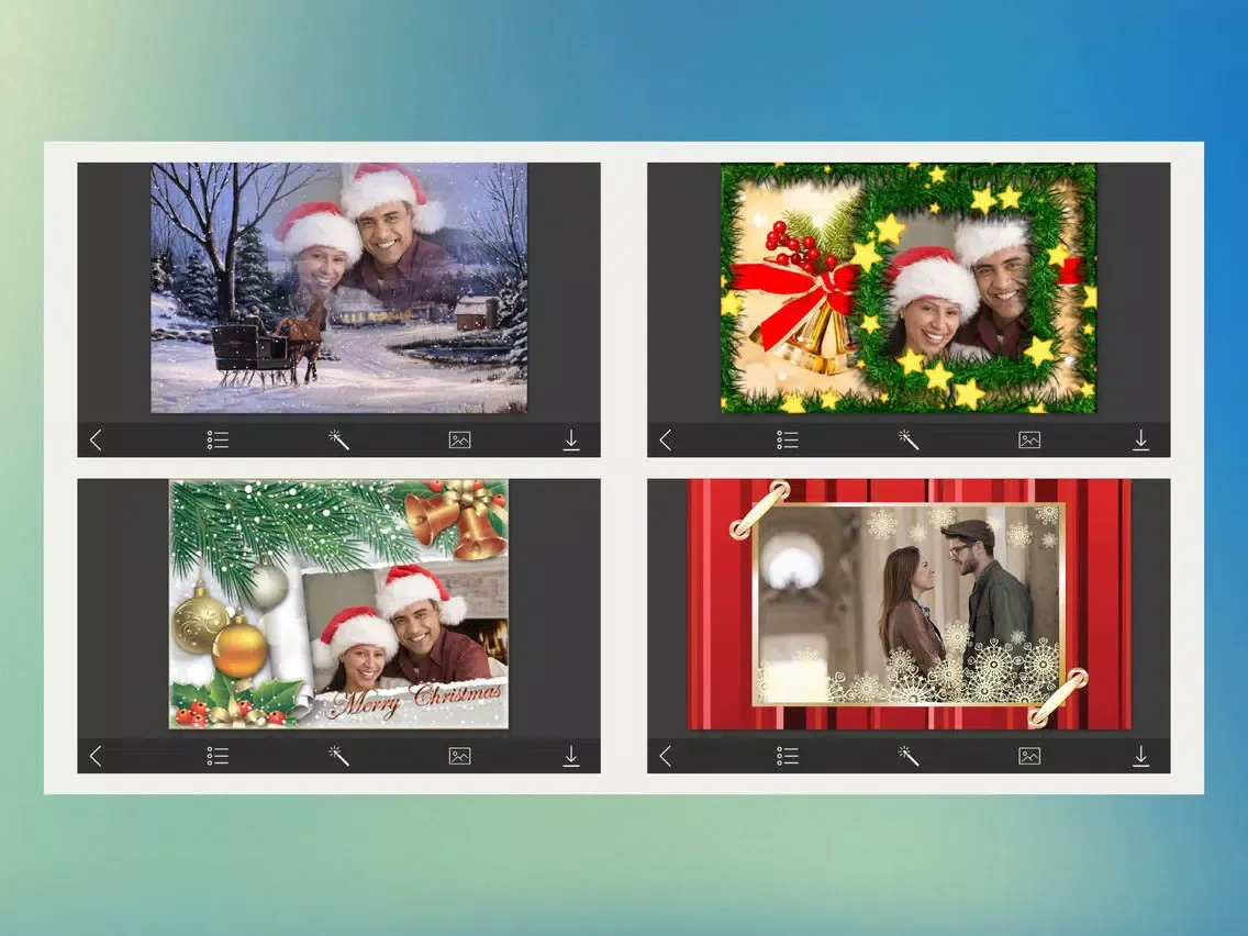 Capturas de tela do Christmas Picture Frames - Creative Design App iPad 
