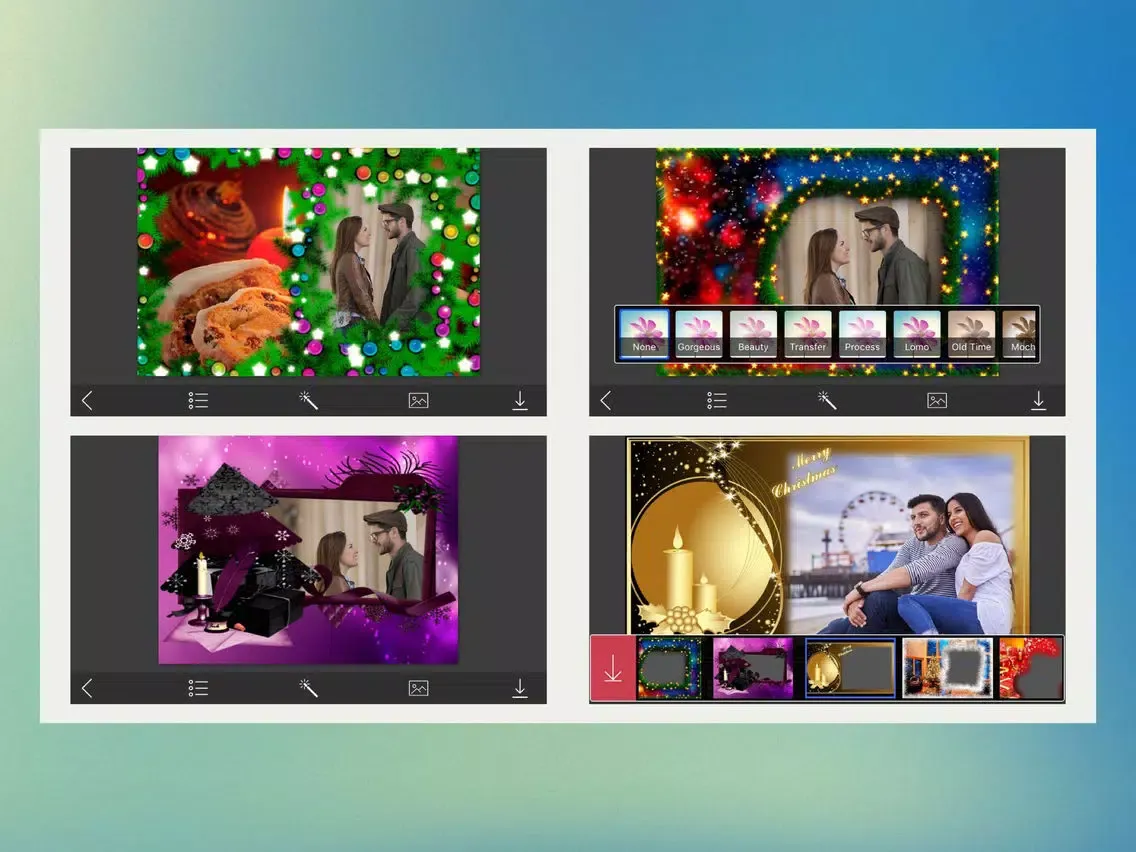 Capturas de tela do Christmas Picture Frames - Creative Design App iPad 