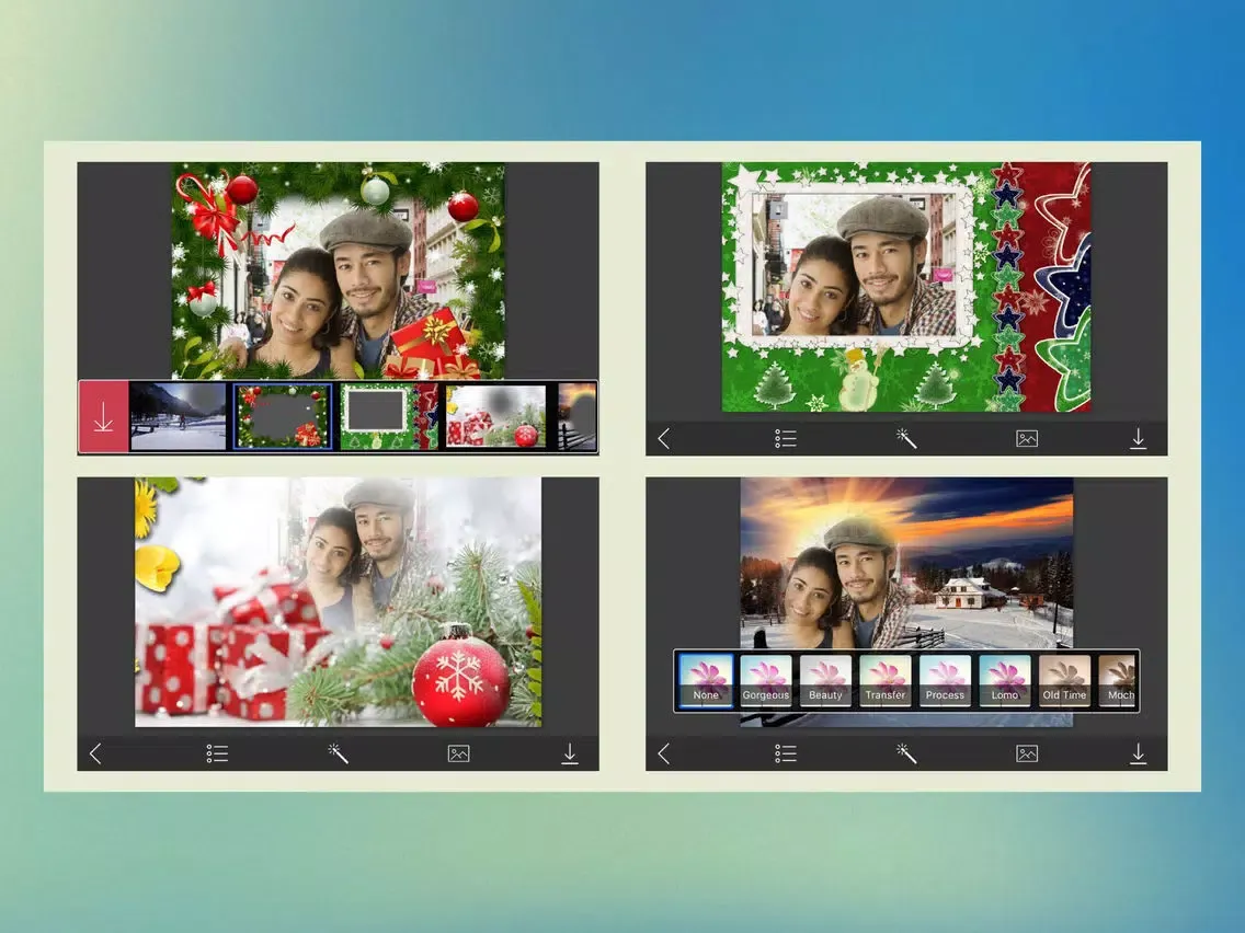 Christmas HD Frame - Inspiring Photo Editor iPad  سکرین شاٹس