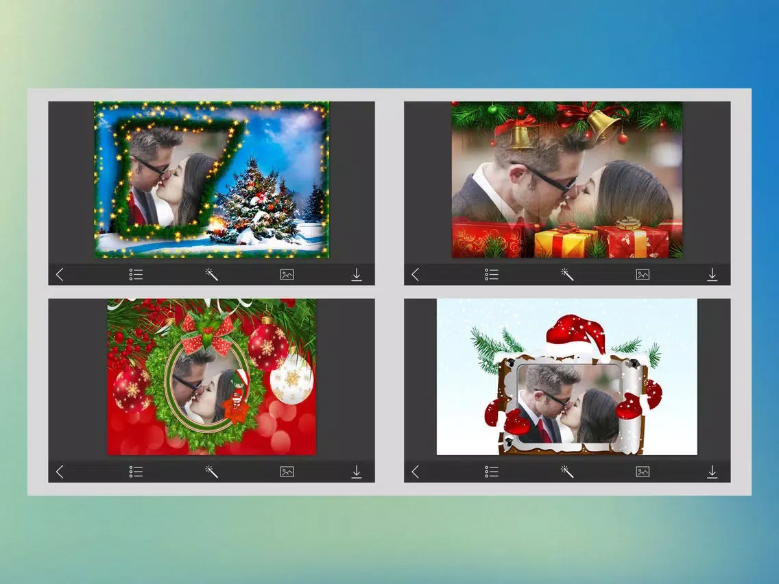 Ảnh chụp màn hình của Christmas Colorful Frames iPad 