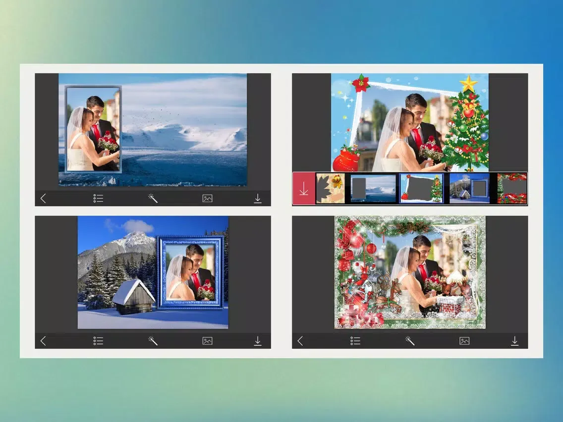 Ảnh chụp màn hình của Christmas Colorful Frames iPad 