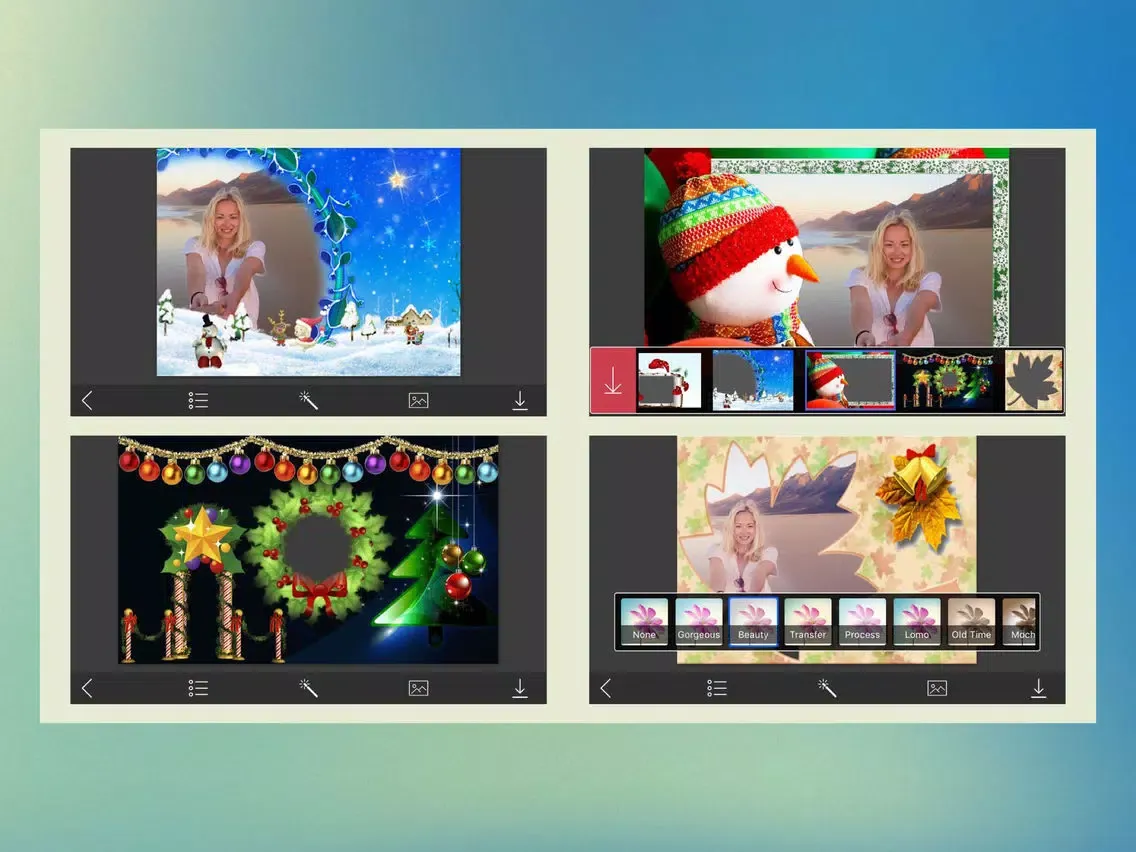 Ảnh chụp màn hình của Christmas Colorful Frames iPad 