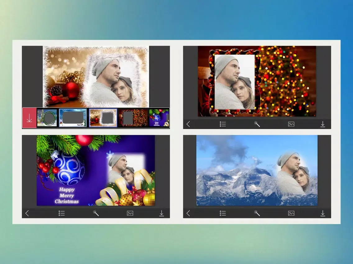 Ảnh chụp màn hình của Christmas Colorful Frames iPad 