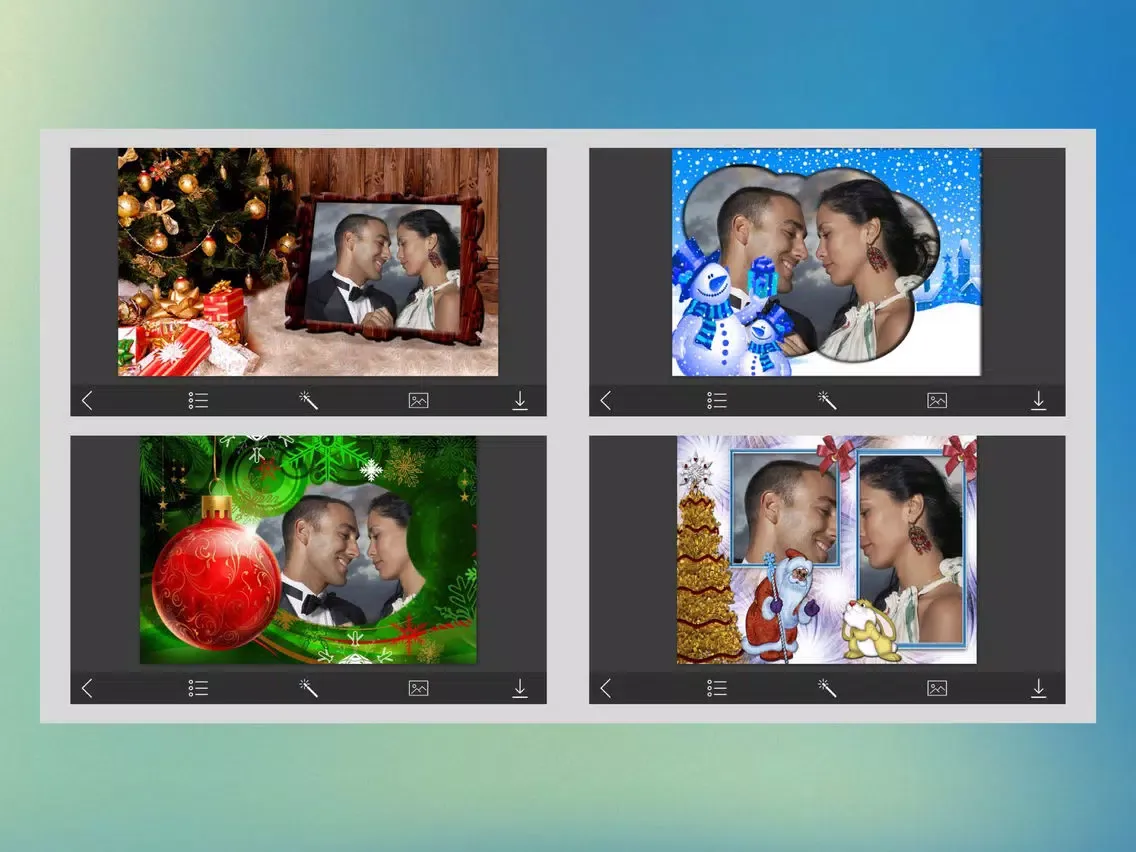 Christmas Holiday Photo Frames & Creative Design iPad  Screenshots