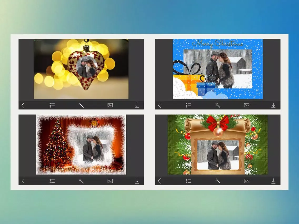 Christmas Holiday Photo Frames & Creative Design iPad  Screenshots