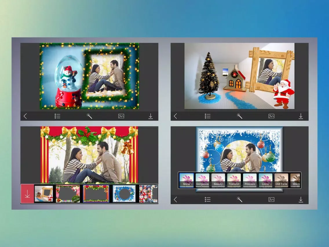 Christmas Holiday Photo Frames & Creative Design iPad  Screenshots