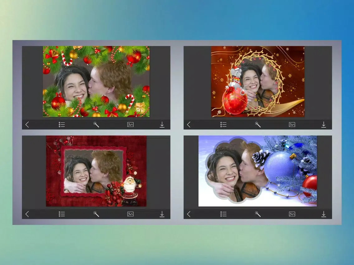 Holiday Christmas Photo Frames - Magic Frames iPad  Screenshots